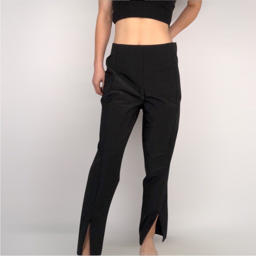 NWT GSTQ Slim Leg Trouser Black Size 16 Stretchy High Waist‎
